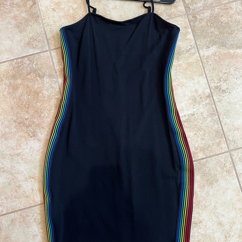 Black rainbow express dress